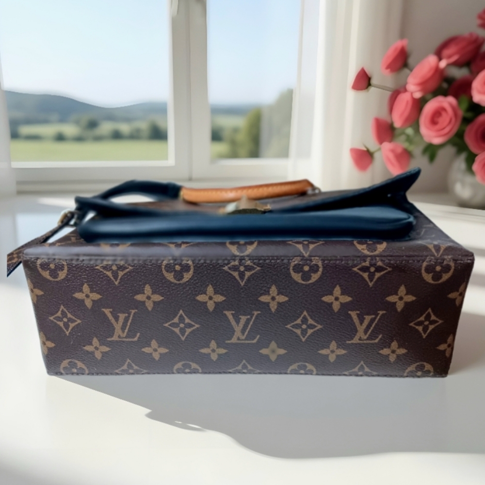 Louis Vuitton Marignan Monogram Canvas Grained Leather Bag ✨ PRISTINE CONDITION - Picture 10 of 17